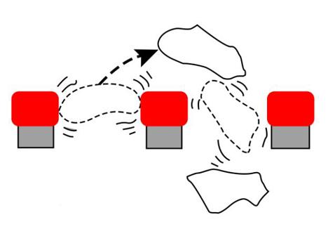 Схема ячеек резинового просейвающего сита